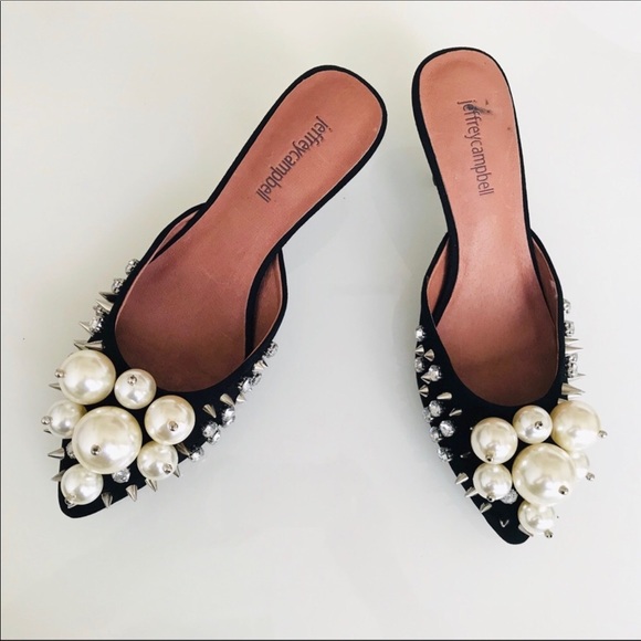 Jeffrey Campbell Shoes - Jeffrey Campbell Black Pearl Mule Shoes SZ 7/37